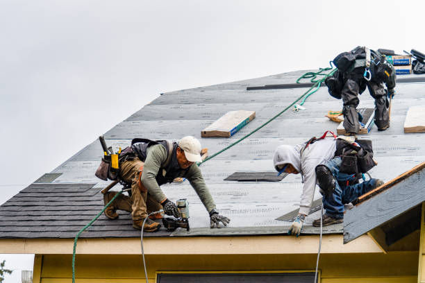 Professional Storm Damage Roof Repair technician working in Lake Huntington, NY